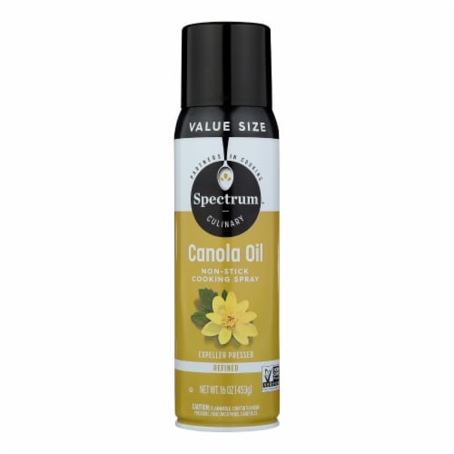 Spectrum Naturals High Heat Canola Spray Oil - Case of 6 - 16 Fl oz. Perspective: front