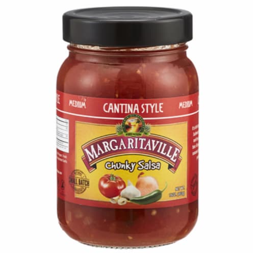 Margaritaville Chunky Salsa Cantina Salsa Medium, 16oz (Pack of 6) Perspective: front