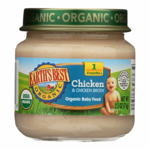 Earth's Best Stage 1 Chicken & Chicken Broth Perspective: front
