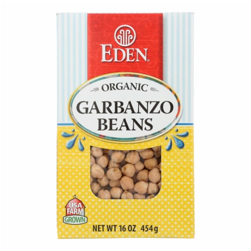 Eden Foods - BeansGarbanzo Dry - Case of 12-16 OZ Perspective: front