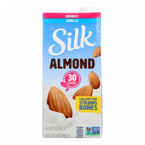 Silk Pure Almond Milk - Unsweetened Vanilla - Case of 6 - 32 Fl oz ...