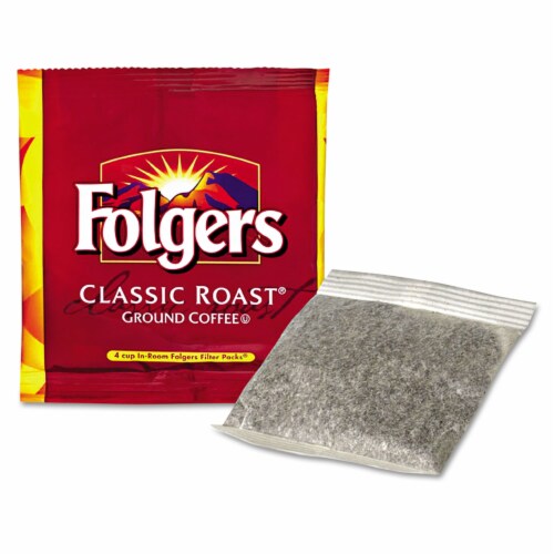 Folgers Coffee Filter Packs Regular In-Room Lodging .6oz 200/Carton 06546 Perspective: front