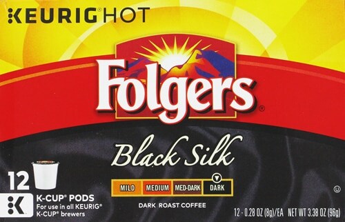 Folgers® Black Silk Dark Roast K-Cup® Coffee Pods Perspective: front