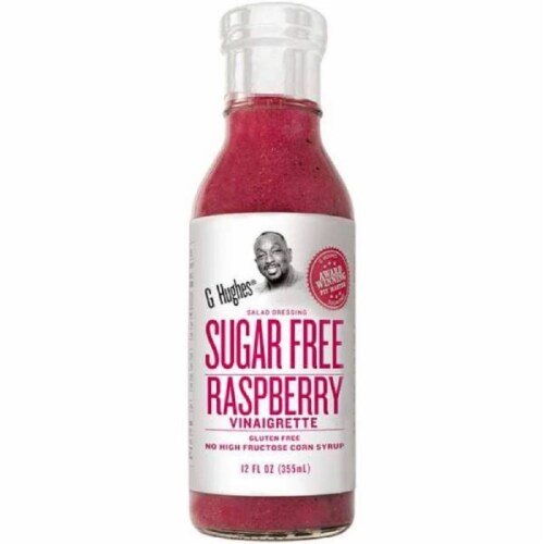 G Hughes Sugar Free Rasberry Vinaigrette Gluten Free, 12 Fl oz (Pack of 6) Perspective: front