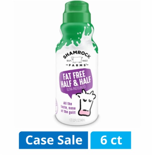 Shamrock Farms Fat Free Half & Half Case Sale Perspective: front