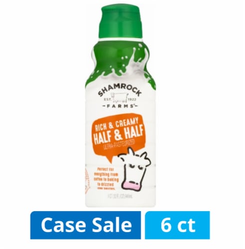 Shamrock Farms Rich & Creamy Half & Half Case Lot Sale Perspective: front