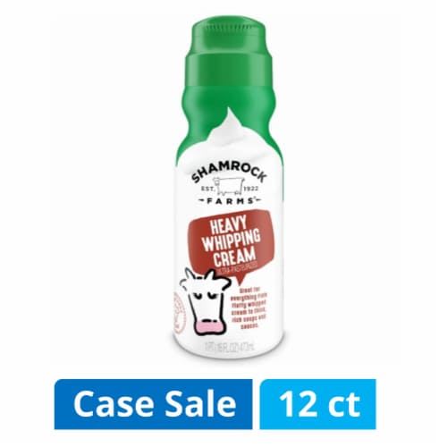 Shamrock Farms Heavy Whipping Cream Case Lot Sale Perspective: front