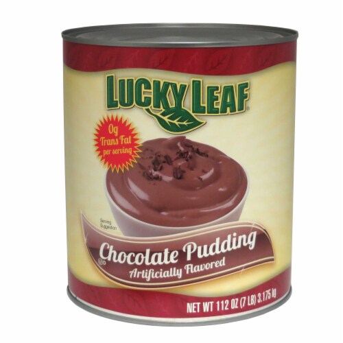 Lucky Leaf Trans Fat Free Chocolate Pudding, 112 Ounce -- 6 per case. Perspective: front