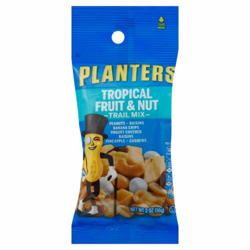 Planters Trail Mix Snack Tropical Fruit and Nut, 2 Ounce -- 72 per case Perspective: front