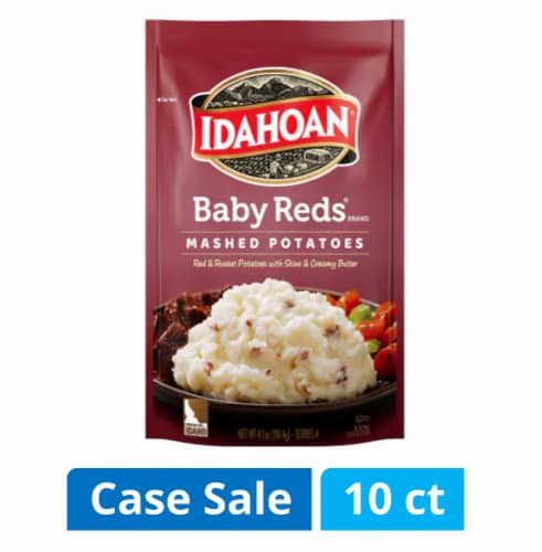 Idahoan Baby Reds Mashed Potatoes Case Sale Perspective: front