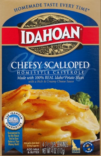 Idahoan Homestyle Cheesy Scalloped Potato Casserole Case Sale Perspective: front