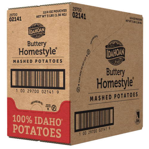 Idahoan Buttery Homestyle Mashed Potatoes Case Sale Perspective: front