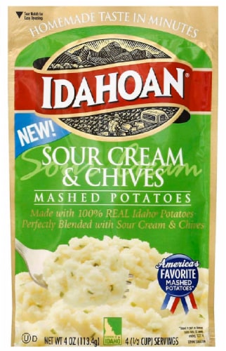 Idahoan® Sour Cream & Chives Mashed Potatoes Case Sale Perspective: front