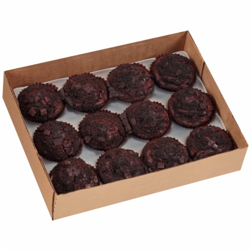 Poppie's Dough Gourmet Quadruple Chocolate Chip and Chocolate Chunk Brownies 4 - 1/4 Sheets/Case