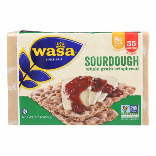 Wasa Crispbread Rye Crispbread - Sourdough - Case of 12 - 9.7 oz. Perspective: front