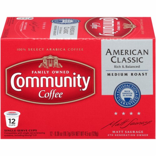 Community Coffee American Classic Single-Serve Coffee Cups Perspective: front