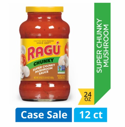 Ragu® Super Chunky Mushroom Pasta Sauce Case Sale Perspective: front