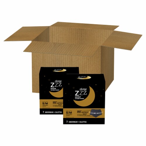 Always ZZZ Small/Medium Period Underwear, 2 pk / 7 ct - Jay C Food Stores