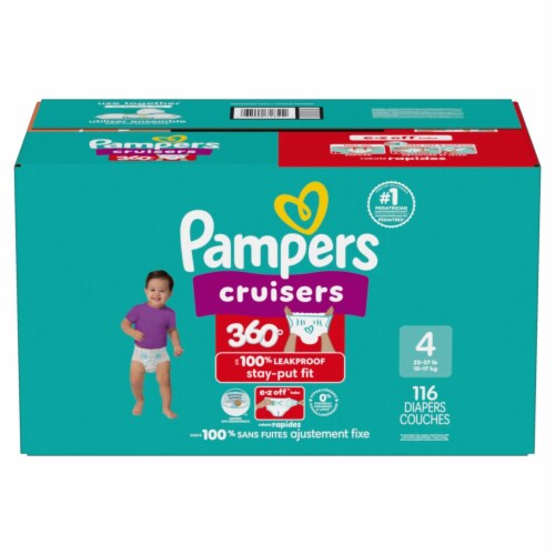 Pampers Cruisers 360 Fit Size 4 Diapers Perspective: front