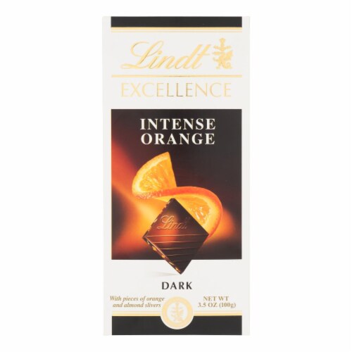 Lindt - Bar Chocolate Excel Orange - Case of 12-3.5 oz Perspective: front