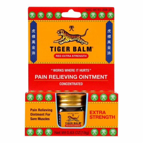 Tiger Balm Extra Strength Pain Relieving Ointment - 0.63 oz - Case of 6 Perspective: front