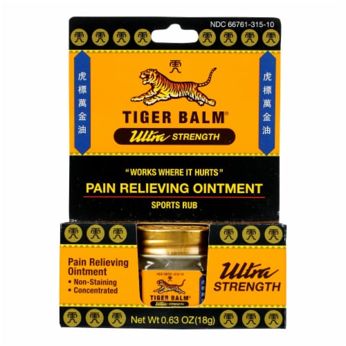 Tiger Balm Pain Relief Ointment - 0.63 oz - Case of 6 Perspective: front
