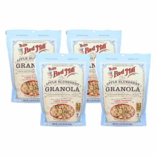 Bob's Red Mill No Fat Apple Blueberry Granola Perspective: front