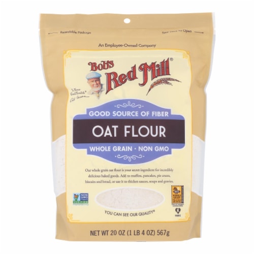Bob's Red Mill - Flour Oat Whole Grain - Case of 4-20 OZ Perspective: front