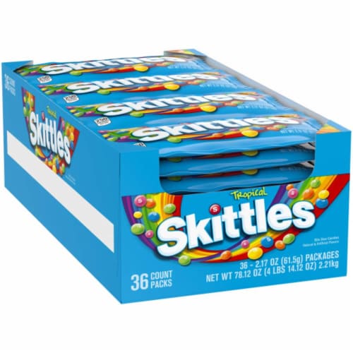 Skittles Tropical, 2.17 oz. Packs (36 Count) Perspective: front