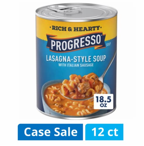 Progresso™ Rich & Hearty Lasagna-Style With Italian Sausage Soup Case Sale Perspective: front