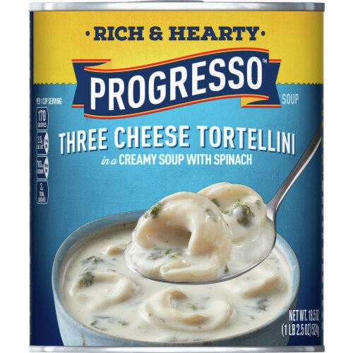 Progresso Rich & Hearty Three Cheese Tortellini Creamy Soup Case Sale Perspective: front