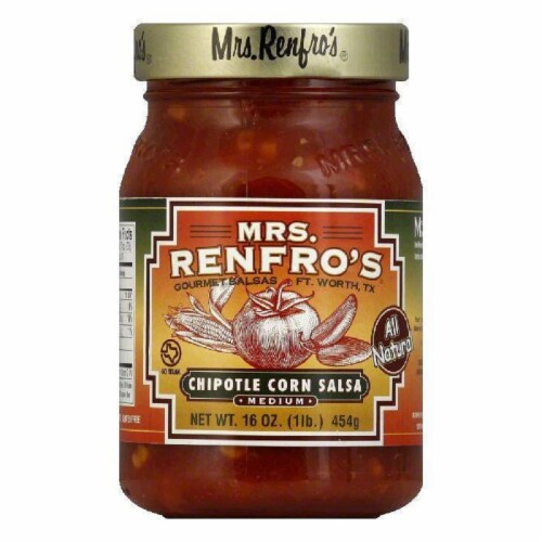 Mrs. Renfro's Salsa Chipotle Corn, 16 OZ (Pack of 6) Perspective: front