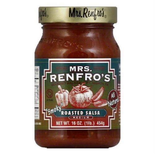 Mrs. Renfro's Salsa Roasted, 16 OZ (Pack of 6) Perspective: front