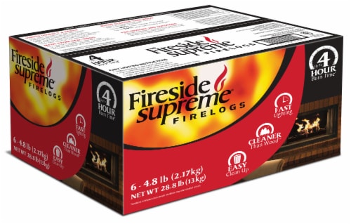 Fireside Supreme® 4-Hour Firelogs Perspective: front