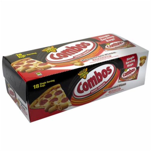 Combos Pepperoni Pizza Baked Snacks Cracker -- 216 per case., 12