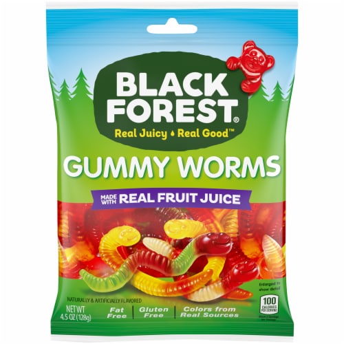 Black Forest  Gummy Worms Candy 12 Count Perspective: front