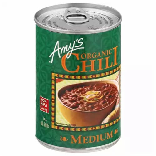 Amy's Organic Medium Chili Case Perspective: front