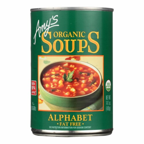 Amy's Organic Alphabet Soup Perspective: front
