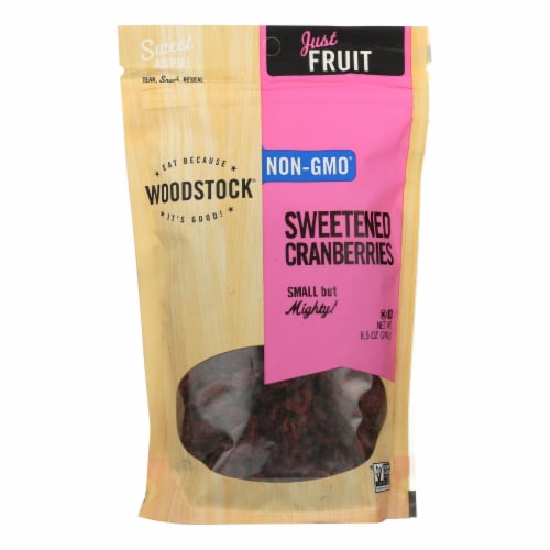 Woodstock Cranberries - Sweetened - Case of 8 - 8.5 oz. Perspective: front