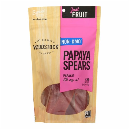 Woodstock Papaya Spears - Case of 8 - 9 oz. Perspective: front