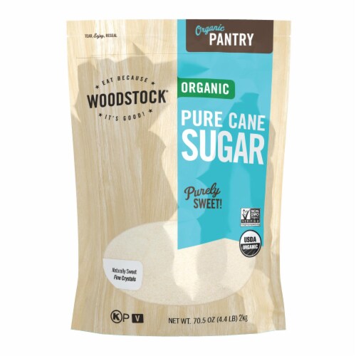 Woodstock Organic Cane Sugar - Case of 5 - 4.4 LB Perspective: front