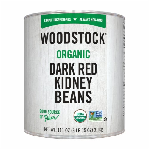 Woodstock Organic Dark Red Kidney Beans - Case of 6 - 111 OZ Perspective: front