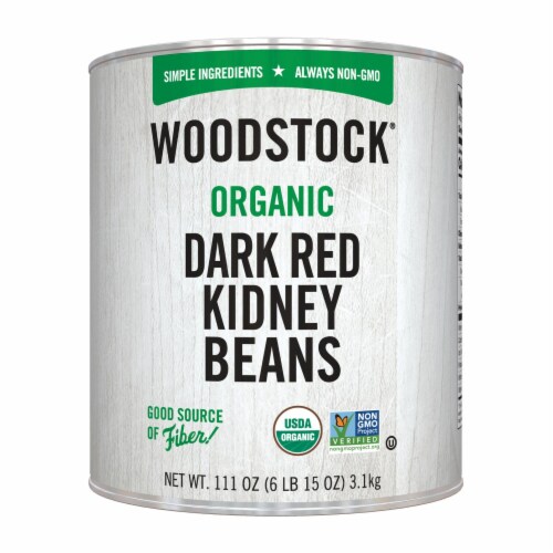 Woodstock Organic Dark Red Kidney Beans - Case of 6 - 111 OZ Perspective: front