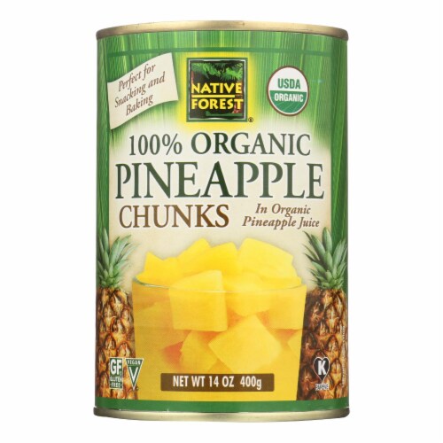 Native Forest Organic Chunks - Pineapple - Case of 6 - 14 oz. Perspective: front