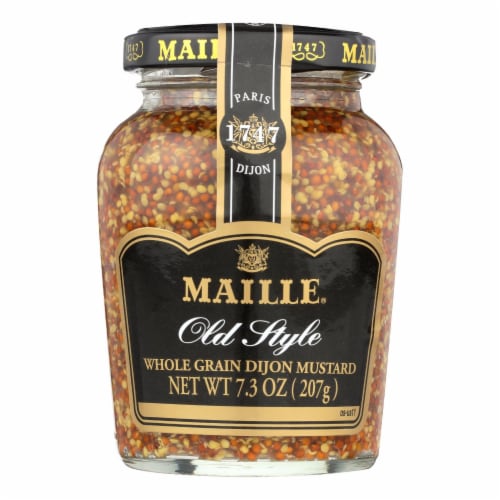 Maille Old Style Whole Grain Dijon Mustard - Case of 6 - 7.3 oz. Perspective: front