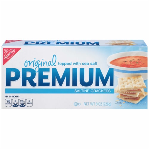 Kraft Nabisco Premium Original Saltine Cracker, 8 Ounce -- 12 per case. Perspective: front