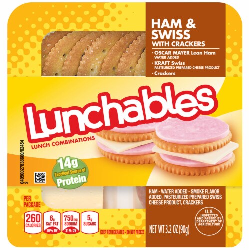 Lunchables Ham & Swiss with Crackers Case Sale Perspective: front