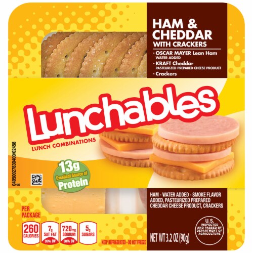 Lunchables Ham & Cheddar with Crackers Case Sale Perspective: front