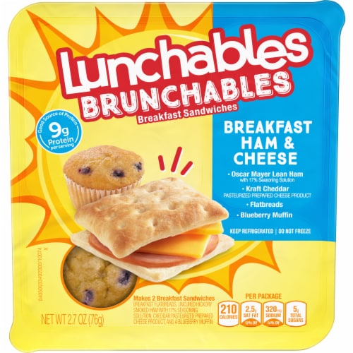 Lunchables Brunchables Ham & Cheese Breakfast Sandwiches Case Sale Perspective: front
