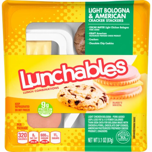 Lunchables Light Bologna & American Cracker Stackers Case Sale Perspective: front